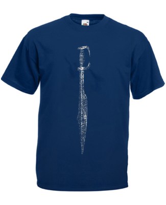 T-shirt FRUIT OF THE LOOM ΜΠΛΕ με στάμπα σε μέγεθος 5XL.